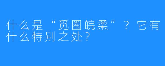 什么是“觅圈皖柔”？它有什么特别之处？